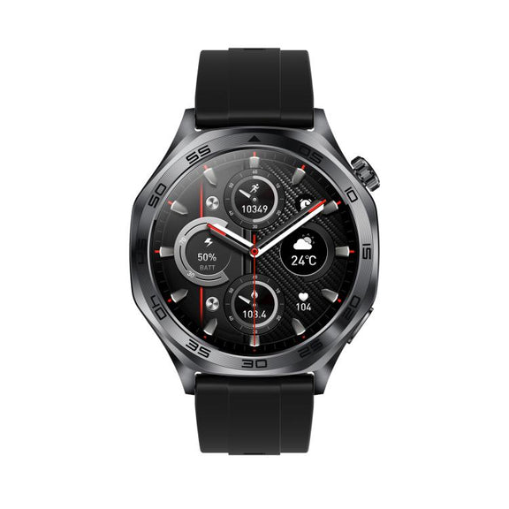 AK83 BT Call Smart Watch, Support Blood Pressure / Heart Rate / Sports Wellness Tracking Fitness Tracker(Black Silicone)