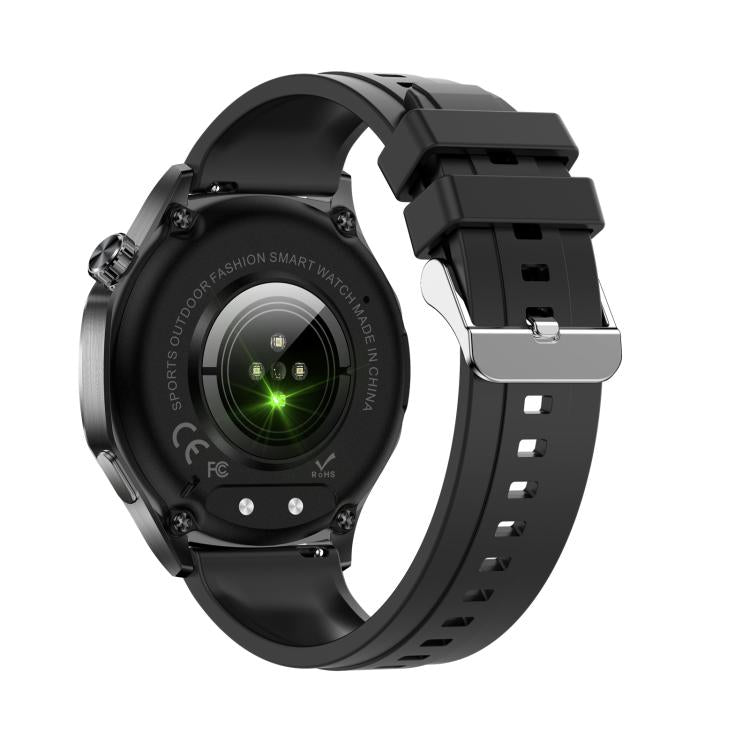 AK83 BT Call Smart Watch, Support Blood Pressure / Heart Rate / Sports Wellness Tracking Fitness Tracker(Black Silicone)