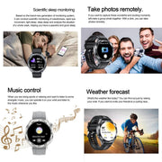 AK83 BT Call Smart Watch, Support Blood Pressure / Heart Rate / Sports Wellness Tracking Fitness Tracker(Black Silicone)