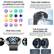AK83 BT Call Smart Watch, Support Blood Pressure / Heart Rate / Sports Wellness Tracking Fitness Tracker(Black Silicone)