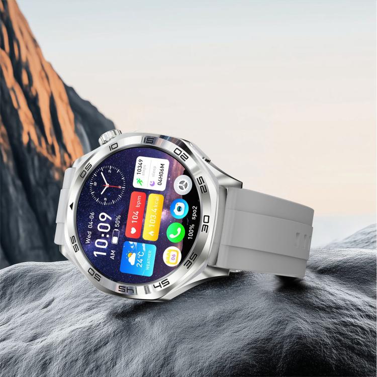 AK83 BT Call Smart Watch, Support Blood Pressure / Heart Rate / Sports Health Monitoring Fitness Tracker(Steel Grey Silicone) - free shipping - PMC TechLife - Order now!