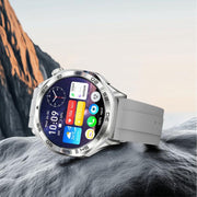 AK83 BT Call Smart Watch, Support Blood Pressure / Heart Rate / Sports Wellness Tracking Fitness Tracker(Steel Grey Silicone)