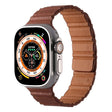 For Apple Watch 46mm / 49mm / 45mm / 44mm Magnetic PU Leather Watch Band(Brown) - Watch Bands by PMC TechLife | Online Shopping South Africa | PMC TechLife | Buy Now Pay Later Mobicred
