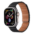 For Apple Watch 46mm / 49mm / 45mm / 44mm Magnetic PU Leather Watch Band(Black) - Watch Bands by PMC TechLife | Online Shopping South Africa | PMC TechLife | Buy Now Pay Later Mobicred