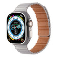 For Apple Watch 46mm / 49mm / 45mm / 44mm Magnetic PU Leather Watch Band(White) - Watch Bands by PMC TechLife | Online Shopping South Africa | PMC TechLife | Buy Now Pay Later Mobicred