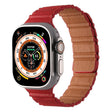 For Apple Watch 42mm / 41mm / 40mm / 38mm Magnetic PU Leather Watch Band(Red) - Watch Bands by PMC TechLife | Online Shopping South Africa | PMC TechLife | Buy Now Pay Later Mobicred