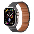 For Apple Watch 42mm / 41mm / 40mm / 38mm Magnetic PU Leather Watch Band(Grey) - Watch Bands by PMC TechLife | Online Shopping South Africa | PMC TechLife | Buy Now Pay Later Mobicred