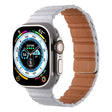 For Apple Watch 42mm / 41mm / 40mm / 38mm Magnetic PU Leather Watch Band(Pink White) - Watch Bands by PMC TechLife | Online Shopping South Africa | PMC TechLife | Buy Now Pay Later Mobicred