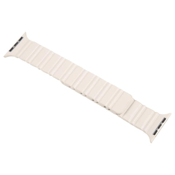 For Apple Watch 42mm / 41mm / 40mm / 38mm Magnetic PU Leather Watch Band(Bronzing)