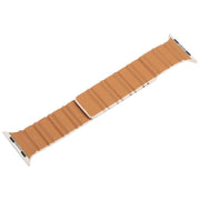 For Apple Watch 42mm / 41mm / 40mm / 38mm Magnetic PU Leather Watch Band(Bronzing)
