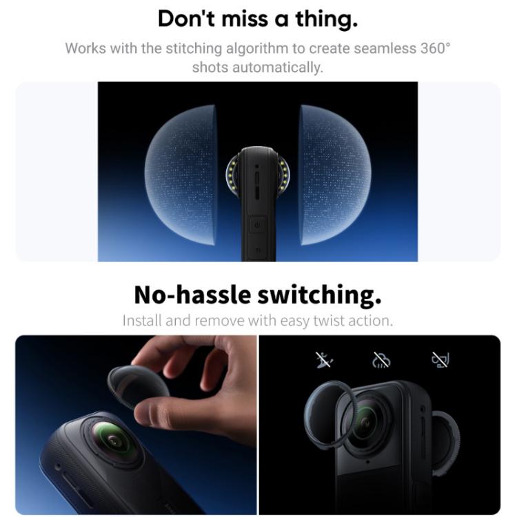 For insta360 X5 Rotating Anti-Scratch Lens Film(Glass Protection Lens) - free shipping - PMC TechLife - Order now!