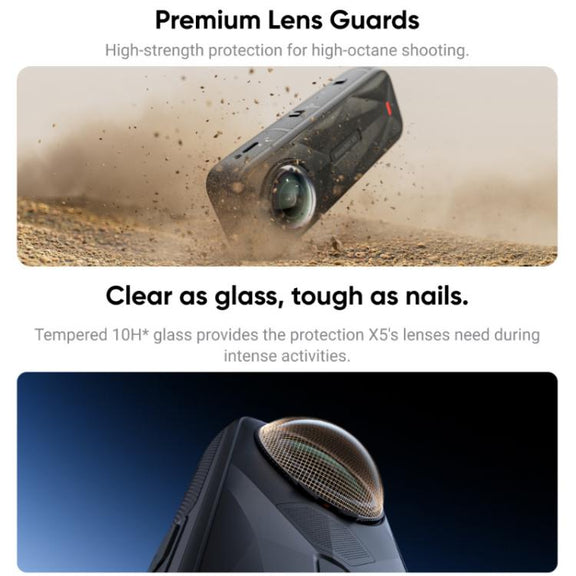 For insta360 X5 Rotating Anti-Scratch Lens Film(Plastic Protective Lens)