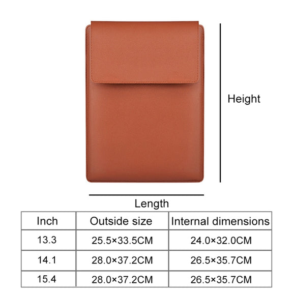 PU05 Sleeve Leather Case Carrying Bag for 13.3 inch Laptop(Yellow)