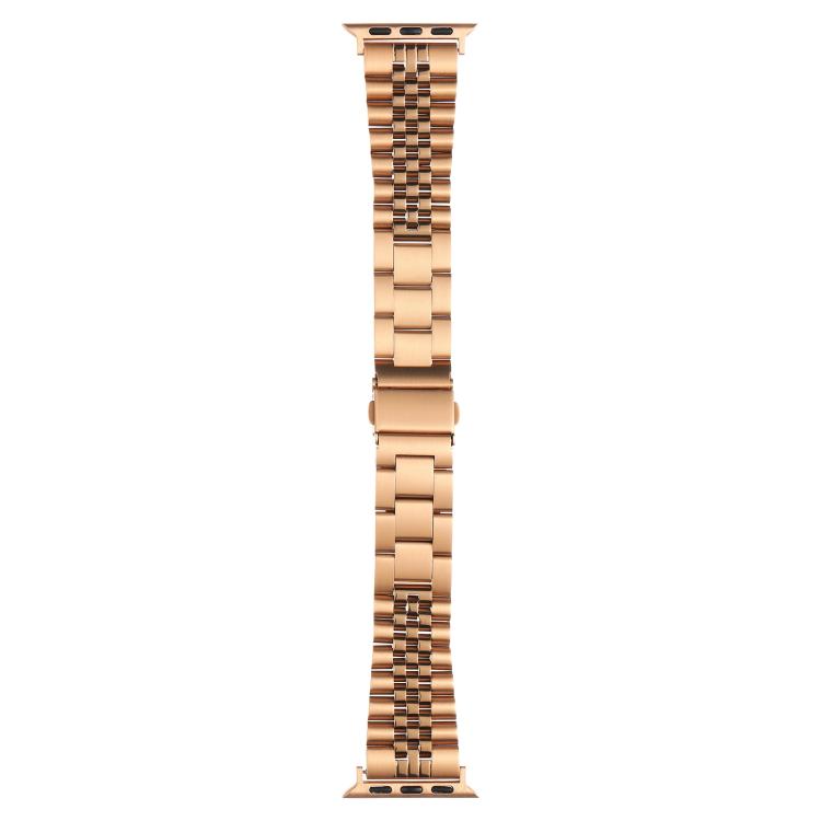 For Apple Watch 42mm / 41mm / 40mm / 38mm Quick Release Five-bead Metal Watch Band(Rose Gold) - free shipping - PMC TechLife - Order now!