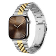 For Apple Watch 42mm / 41mm / 40mm / 38mm Quick Release Five-bead Metal Watch Band(Silver Gold) - free shipping - PMC TechLife - Order now!