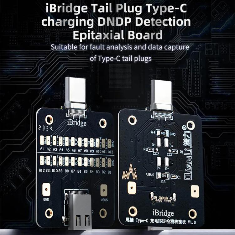 QianLi iBridge Tail Plug Charging DNDP Detection Epitaxial Board, Model:Type-C
