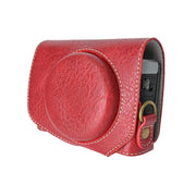 For Canon G7 X Mark III / G7X3 Retro Litchi Texture Leather Full Body Camera Case Bag with Strap(Red)