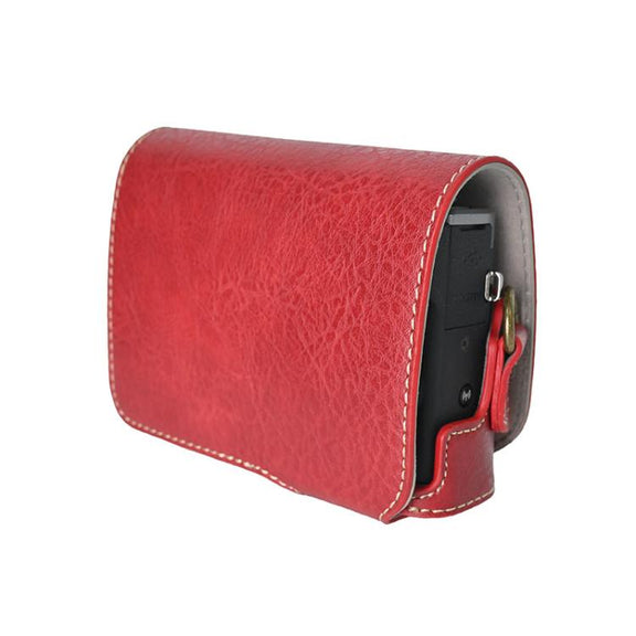 For Canon G7 X Mark III / G7X3 Retro Litchi Texture Leather Full Body Camera Case Bag with Strap(Red)