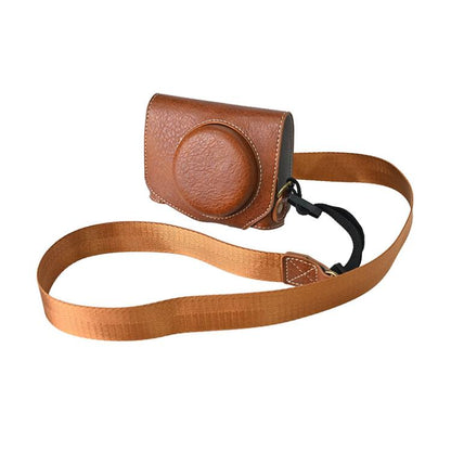 For Canon G7 X Mark III / G7X3 Retro Litchi Texture Leather Full Body Camera Case Bag with Strap(Coffee) - free shipping - PMC Jewellery - Order now!