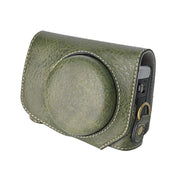 For Canon G7 X Mark III / G7X3 Retro Litchi Texture Leather Full Body Camera Case Bag with Strap(Green)