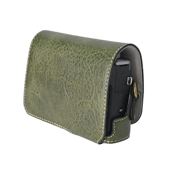 For Canon G7 X Mark III / G7X3 Retro Litchi Texture Leather Full Body Camera Case Bag with Strap(Green)