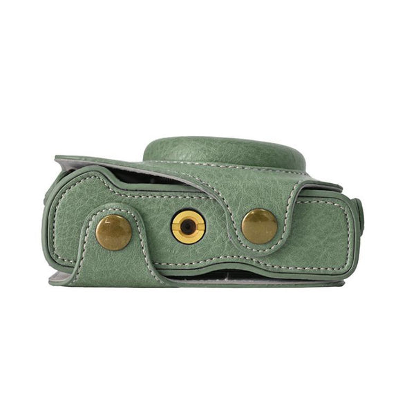 For Canon G7 X Mark III / G7X3 Retro Litchi Texture Leather Full Body Camera Case Bag with Strap(Green)
