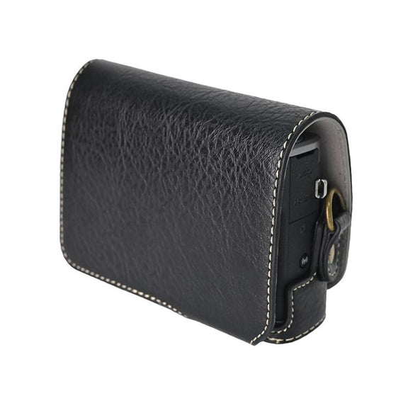 For Canon G7 X Mark III / G7X3 Retro Litchi Texture Leather Full Body Camera Case Bag with Strap(Black)