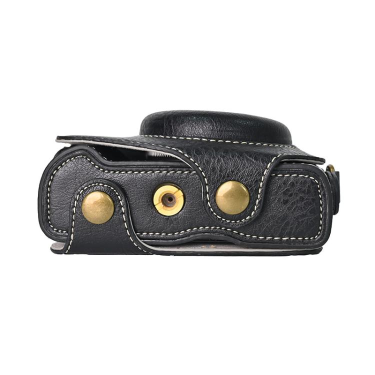 For Canon G7 X Mark III / G7X3 Retro Litchi Texture Leather Full Body Camera Case Bag with Strap(Black) - free shipping - PMC TechLife - Order now!