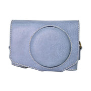 For Canon PowerShot SX740 HS Retro Litchi Texture Leather Full Body Camera Case Bag with Strap(Blue)