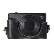 For Canon PowerShot SX740 HS Retro Litchi Texture Leather Full Body Camera Case Bag with Strap(Black)