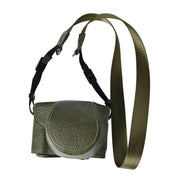 For FUJIFILM X-M5 Retro Litchi Texture Leather Full Body Camera Case Bag with Strap(Green)