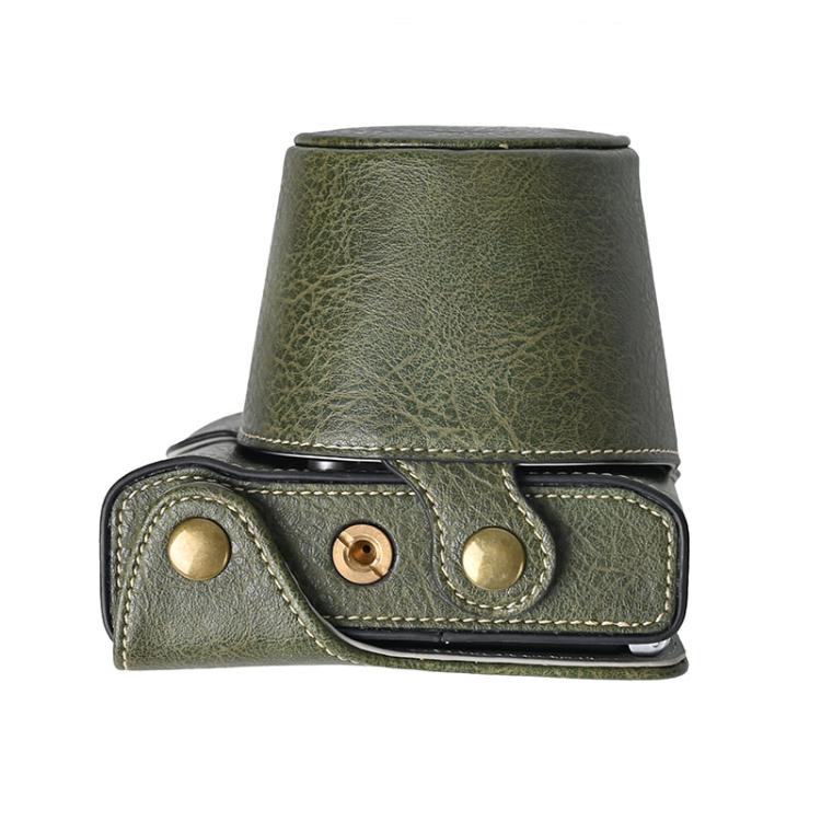 For FUJIFILM X-M5 Retro Litchi Texture Leather Full Body Camera Case Bag with Strap(Green) - free shipping - PMC TechLife - Order now!