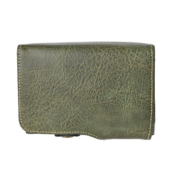 For FUJIFILM X-M5 Retro Litchi Texture Leather Full Body Camera Case Bag with Strap(Green)