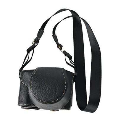 For FUJIFILM X-M5 Retro Litchi Texture Leather Full Body Camera Case Bag with Strap(Black) - free shipping - PMC Jewellery - Order now!