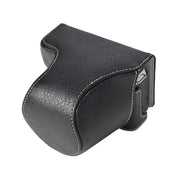 For FUJIFILM X-M5 Retro Litchi Texture Leather Full Body Camera Case Bag with Strap(Black)