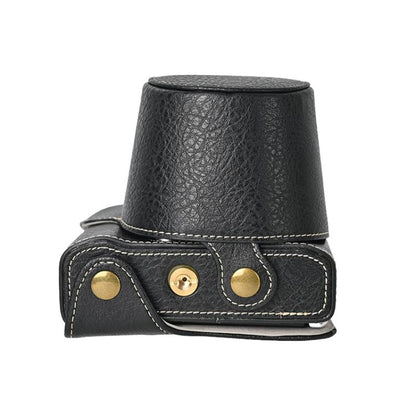 For FUJIFILM X-M5 Retro Litchi Texture Leather Full Body Camera Case Bag with Strap(Black) - free shipping - PMC Jewellery - Order now!