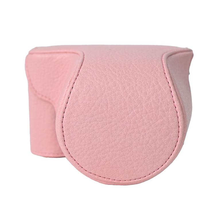 For FUJIFILM X-M5 Retro Litchi Texture Leather Full Body Camera Case Bag with Strap(Pink) - free shipping - PMC TechLife - Order now!