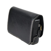 For Canon G7 X Mark III / G7X3 Retro Pull Up Leather Full Body Camera Case Bag with Strap(Black)