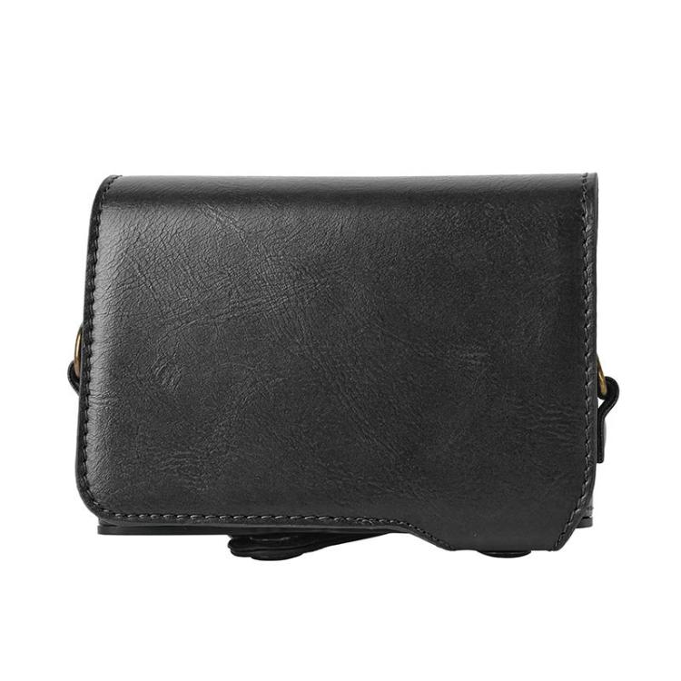 For Canon PowerShot SX740 HS Retro Pull Up Leather Full Body Camera Case Bag with Strap(Black) - free shipping - PMC TechLife - Order now!