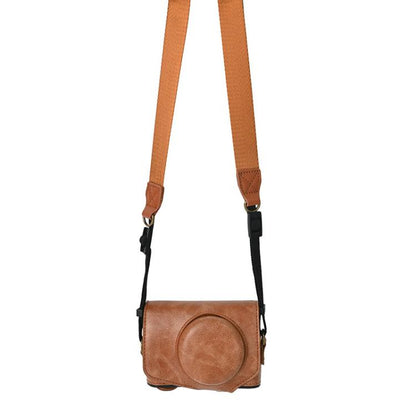 For Canon PowerShot SX740 HS Retro Pull Up Leather Full Body Camera Case Bag with Strap(Brown) - free shipping - PMC Jewellery - Order now!