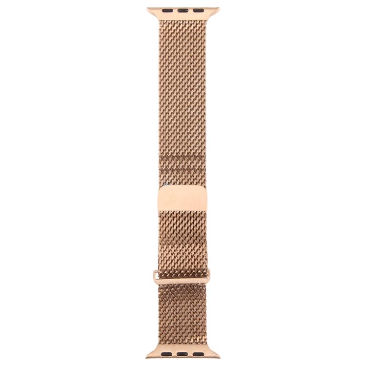 For Apple Watch 46mm / 49mm / 45mm / 44mm Double-section Magnetic Milanese Steel Watch Band(Rose Gold) - free shipping - PMC TechLife - Order now!