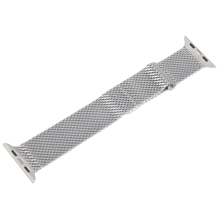 For Apple Watch 46mm / 49mm / 45mm / 44mm Double-section Magnetic Milanese Steel Watch Band(Silver) - free shipping - PMC TechLife - Order now!