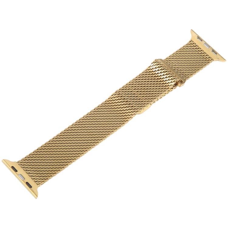 For Apple Watch 42mm / 41mm / 40mm / 38mm Double-section Magnetic Milanese Steel Watch Band(Gold) - free shipping - PMC TechLife - Order now!