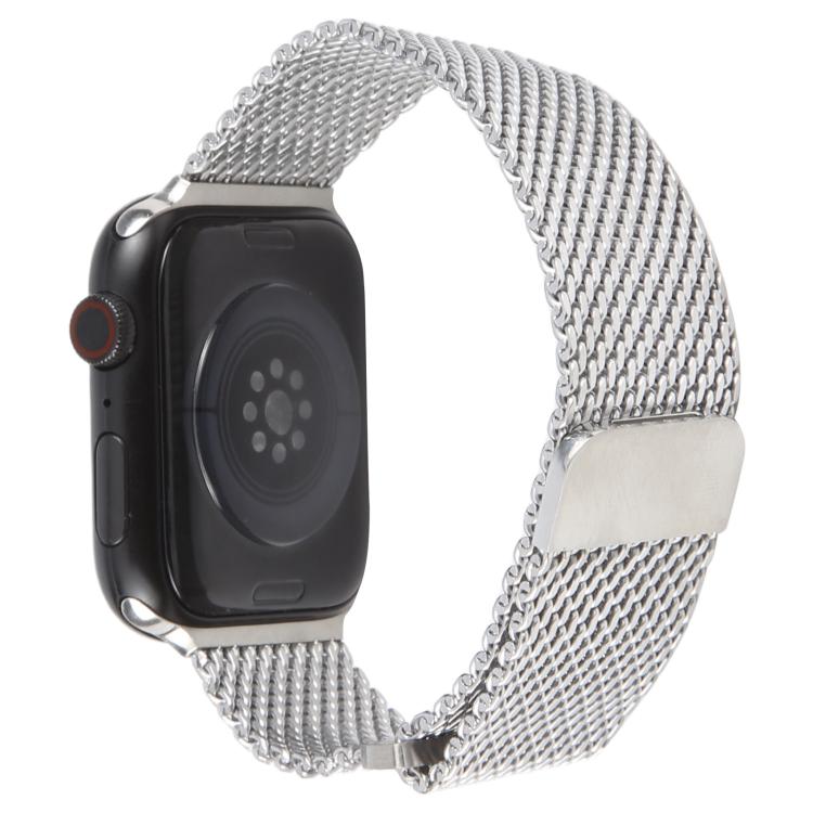 For Apple Watch 42mm / 41mm / 40mm / 38mm Double-section Magnetic Milanese Steel Watch Band(Silver) - free shipping - PMC TechLife - Order now!