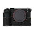 For Sony ILCE-7CM2 / Alpha 7C II Litchi Texture PU Leather Camera Half Case Base(Black) - free shipping - PMC TechLife - Order now!