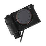 For Sony ILCE-7CM2 / Alpha 7C II Litchi Texture PU Leather Camera Half Case Base(Black)