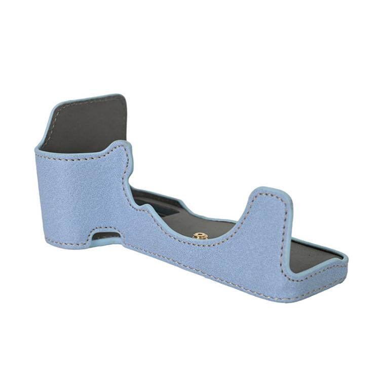 For Sony ILCE-7CM2 / Alpha 7C II Litchi Texture PU Leather Camera Half Case Base(Blue) - free shipping - PMC TechLife - Order now!