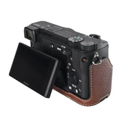 For Sony ILCE-6400 / A6300 / A6200 Litchi Texture PU Leather Camera Half Case Base(Coffee)