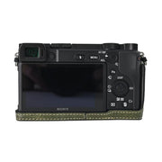 For Sony ILCE-6400 / A6300 / A6200 Litchi Texture PU Leather Camera Half Case Base(Green)