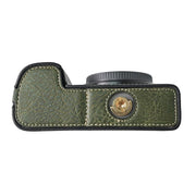 For Sony ILCE-6400 / A6300 / A6200 Litchi Texture PU Leather Camera Half Case Base(Green)